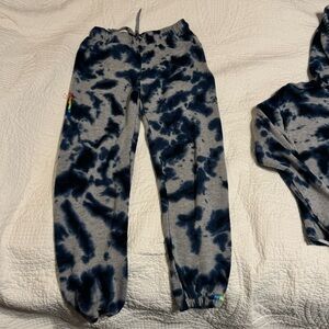 Flowers by Zoe Navy and Gray Tie-Dye Joggers set